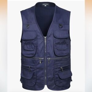 LISUHEPEAL Men’s Fishing Vest Outdoor Work Safari Travel Photo Vest